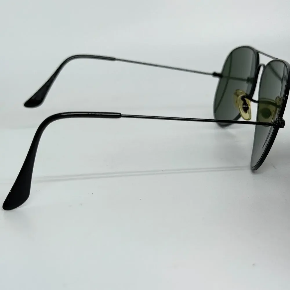 Ray-Ban Aviator Sunglasses‎ RB 3025 L2823 Black Green Glass 58-14 H18439